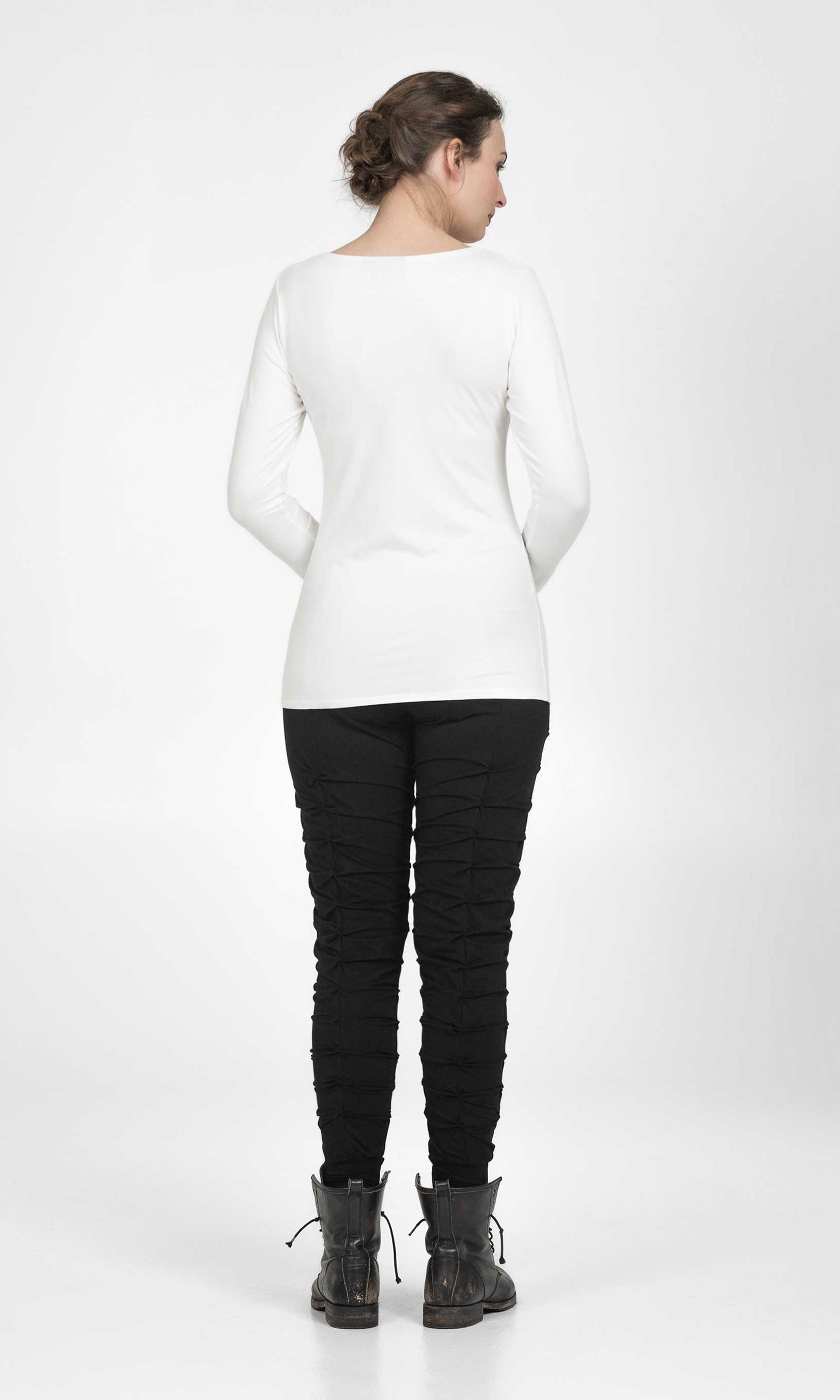 Tights med veck, viskos, svart - Olars Ulla