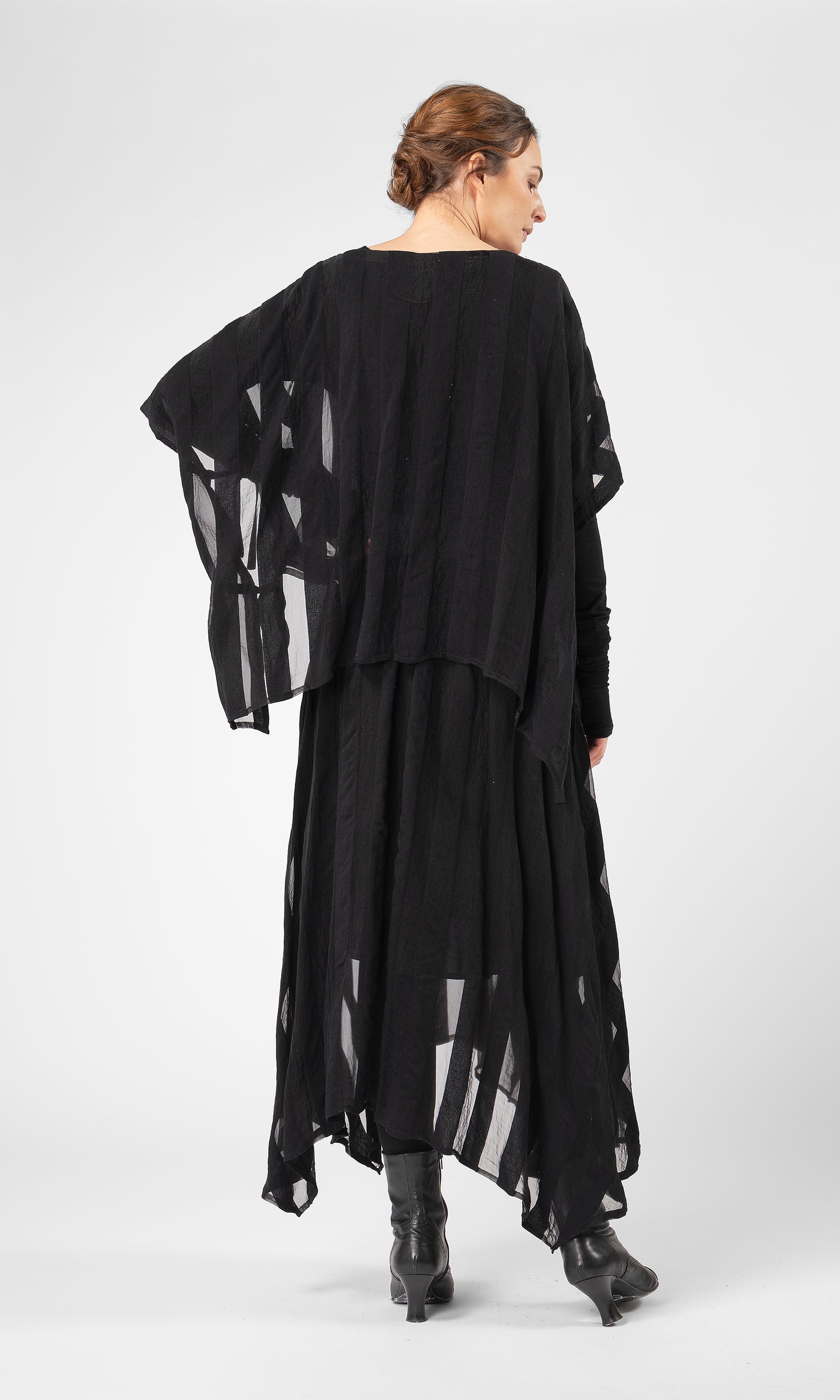 Topp i randig viskosmix, oversize, transparent - Olars Ulla