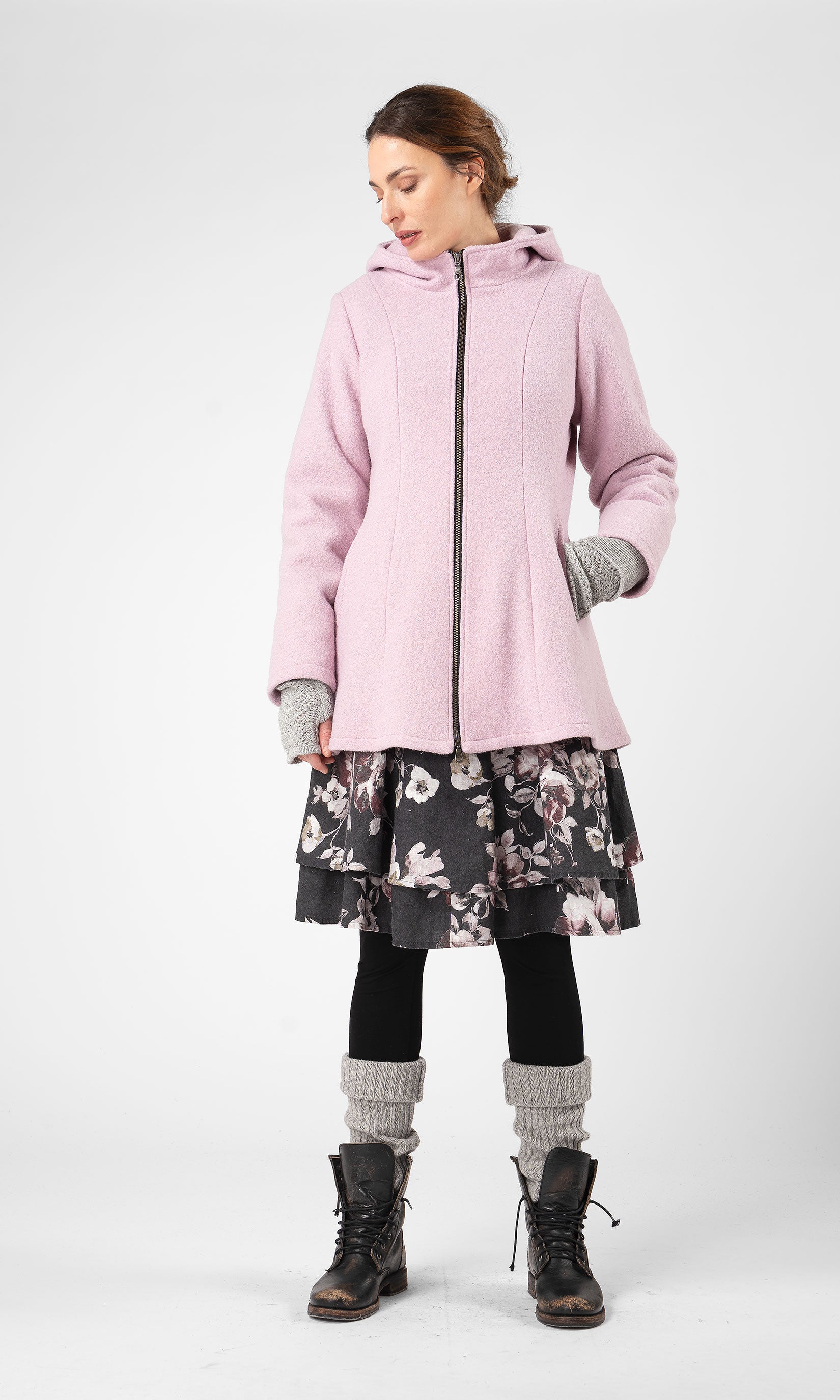 Ulljacka med dragkedja, rosa - Olars Ulla