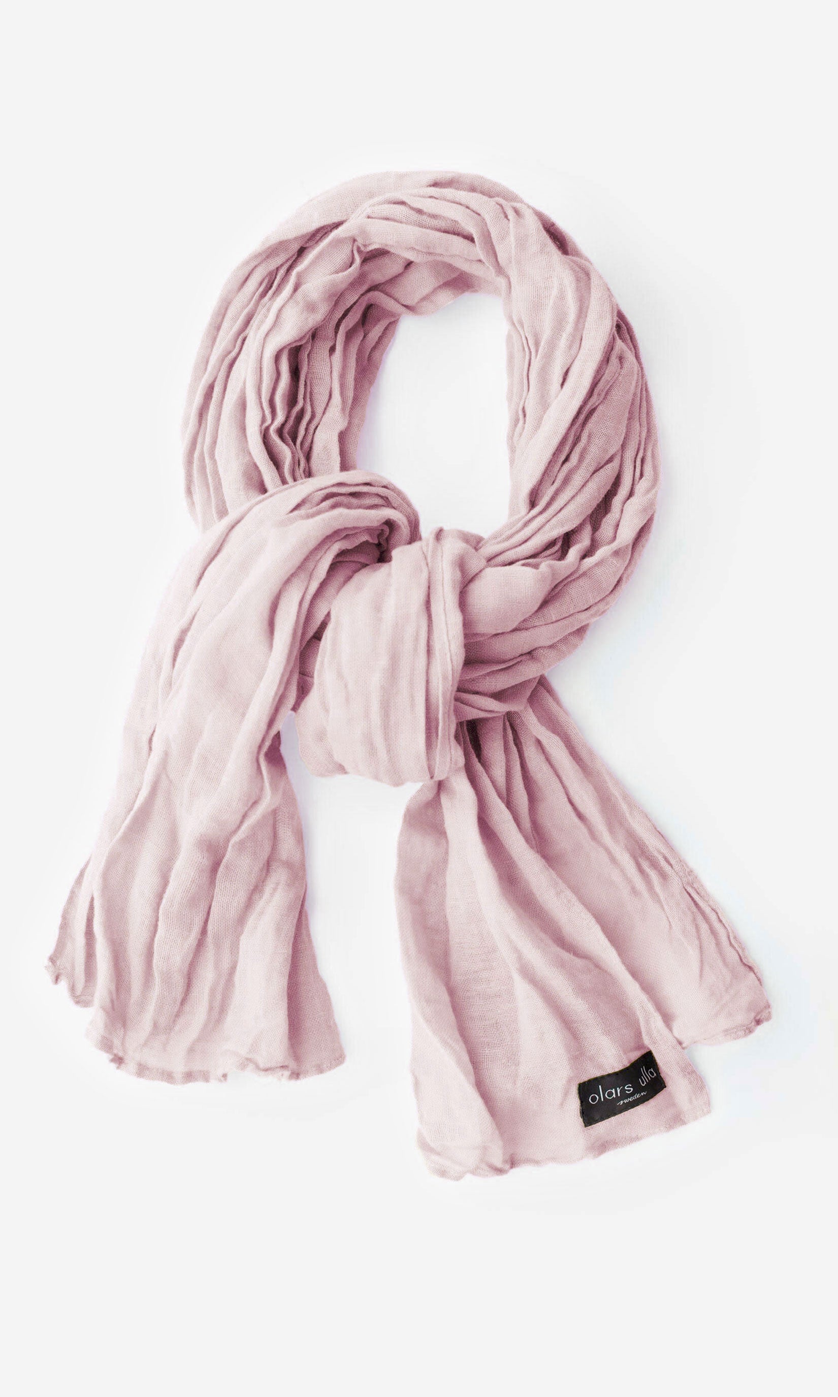 Linnescarf, rektangulär, rosa - Olars Ulla