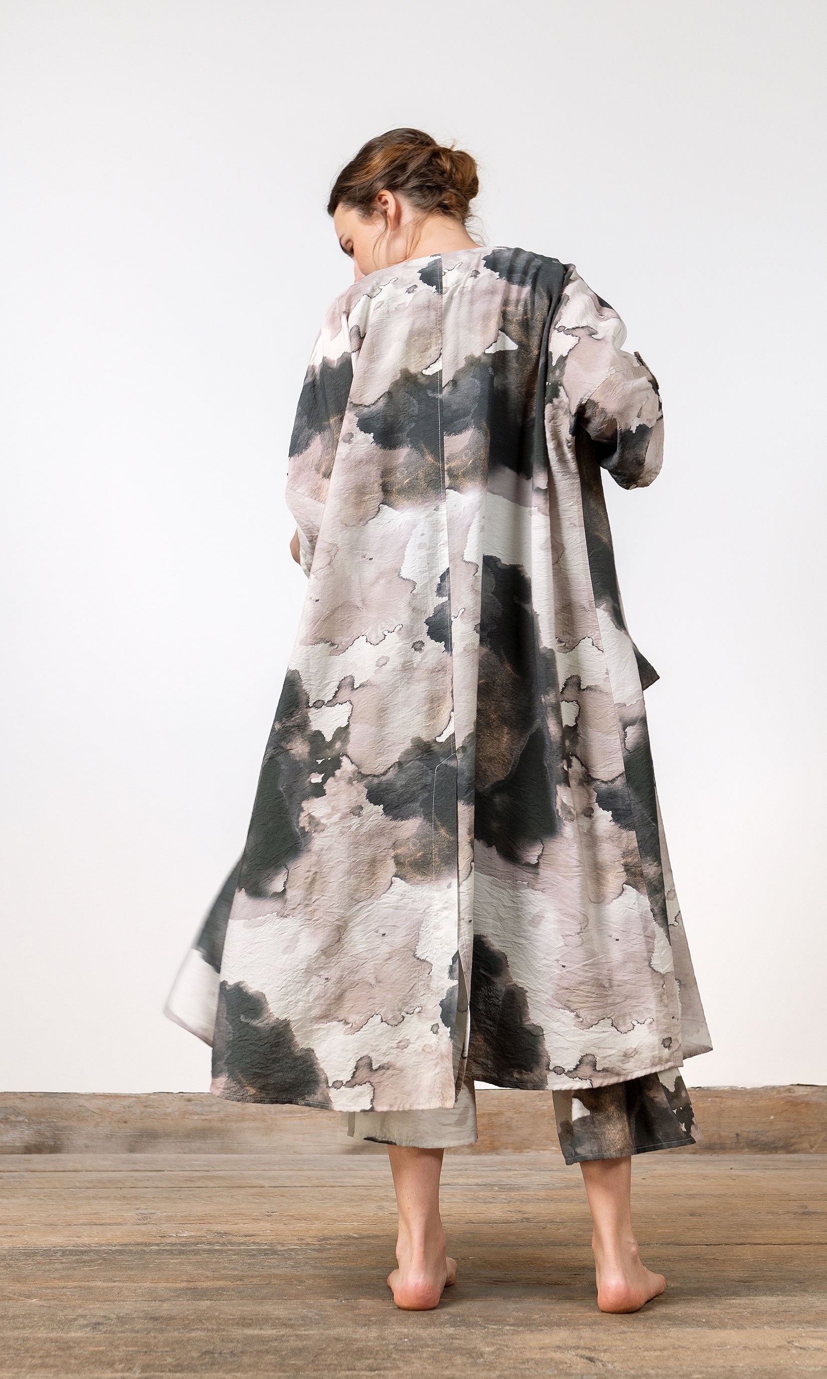 Kaftan i mönstrad viskosmix - Olars Ulla