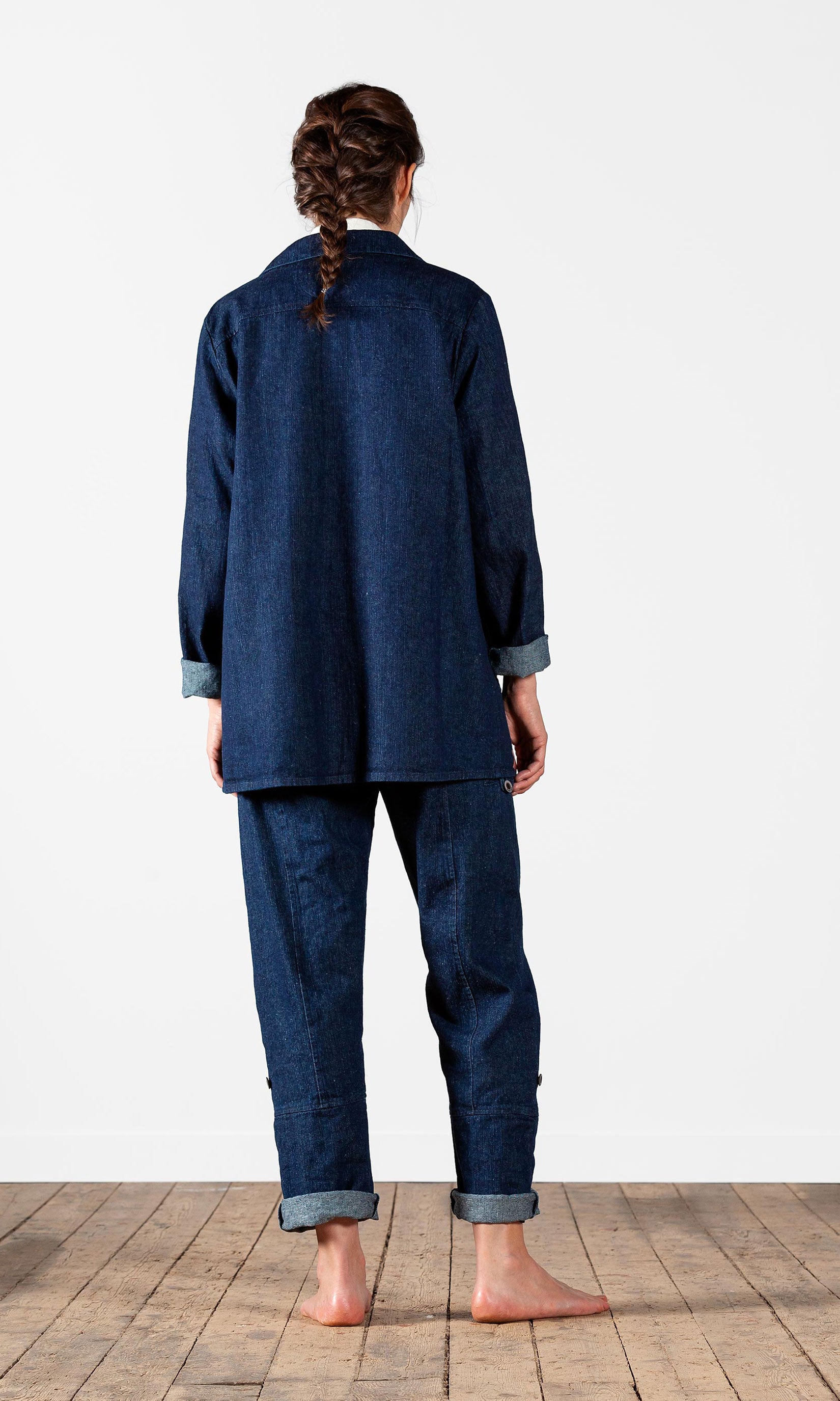 Jeansjacke in Übergrößenmodell