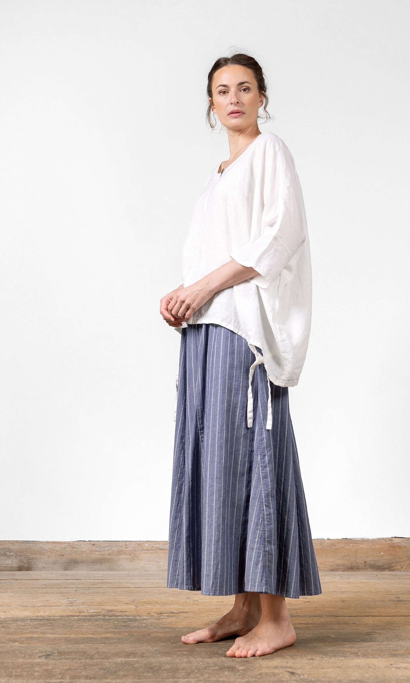 Oversize linnetopp, vit - Olars Ulla
